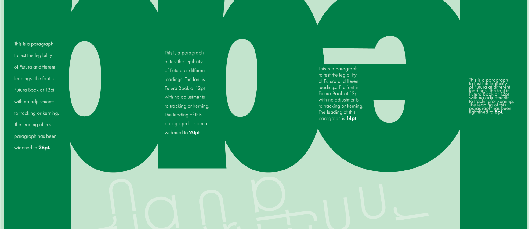 An image of the thirteenth spread of the Futura type sampler