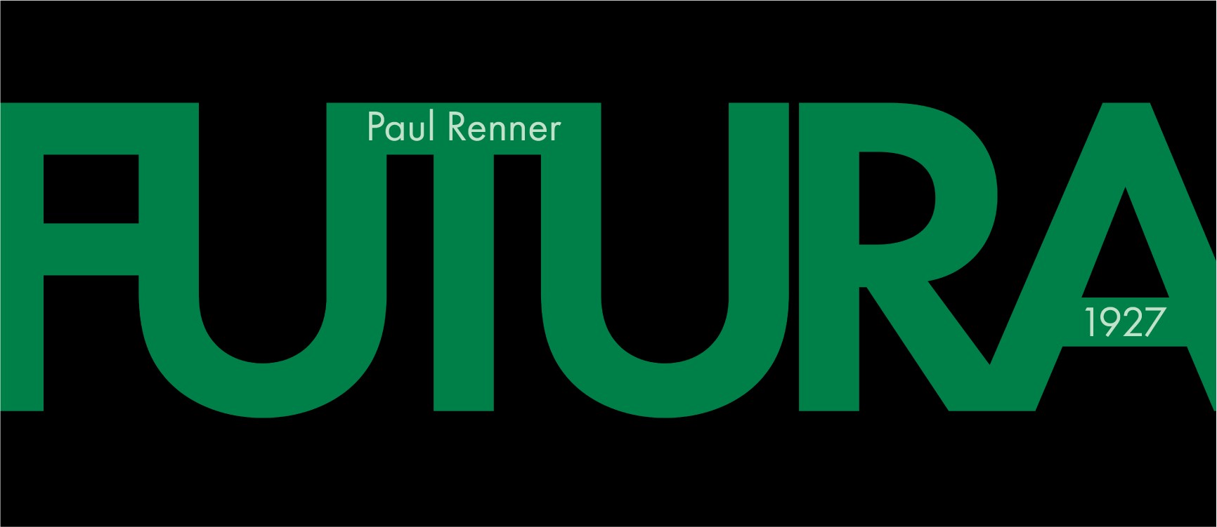 An image of the second spread of the Futura type sampler with the text 'Futura'.