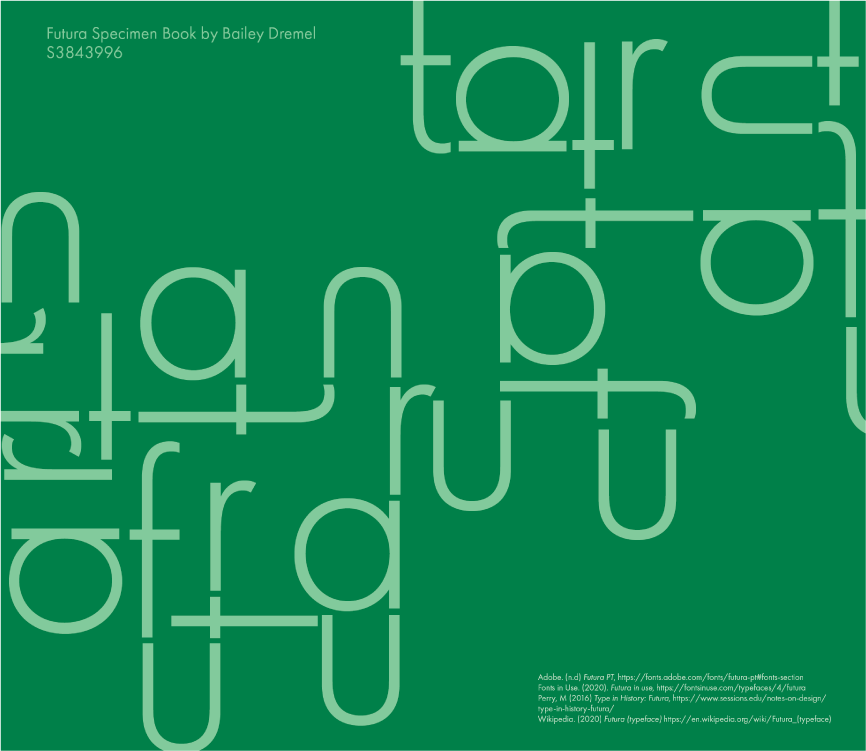 An image of the back cover of the Futura type sampler